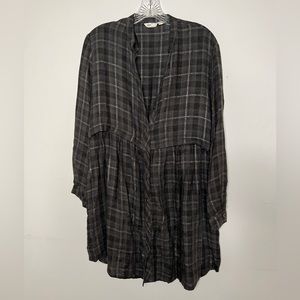 Zara plaid flannel dress, S